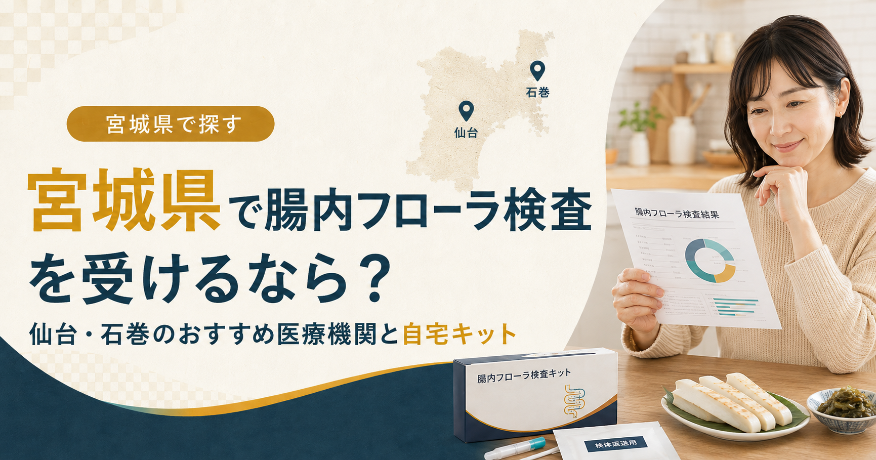 宮城県で腸内フローラ検査を受けるなら？仙台・石巻のおすすめ医療機関と自宅キット