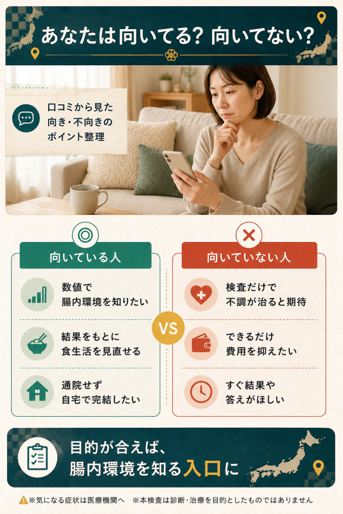 マイキンソーが向いている人と向いていない人を対比した図解